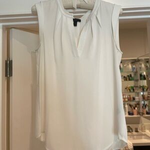 J. Crew Cream Sleeveless Blouse